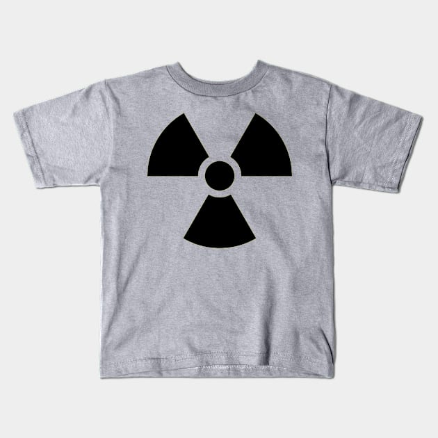 Warning Ionizing Radiation Kids T-Shirt by rupertrussell